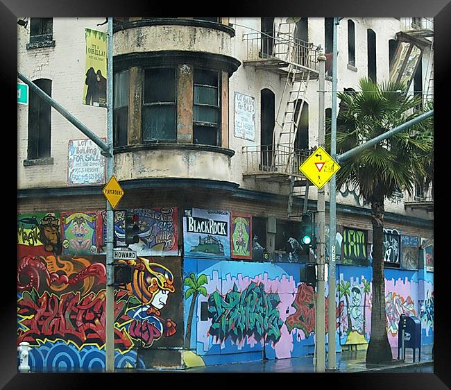 Grafitti in San Francisco Framed Print by Patti Barrett