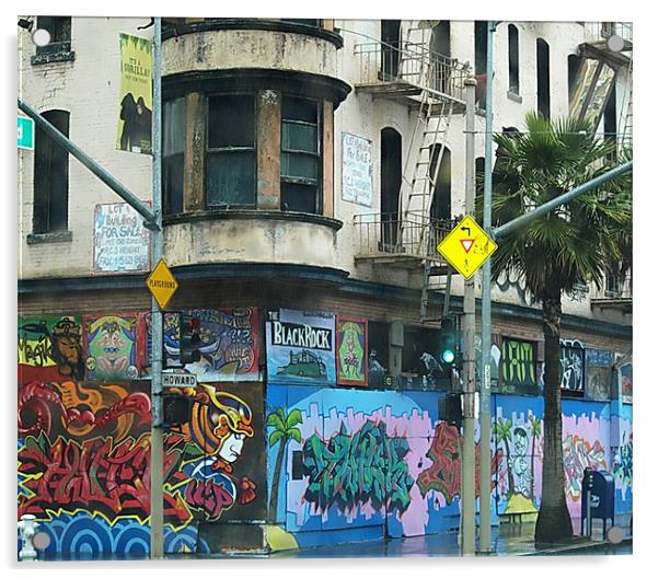 Grafitti in San Francisco Acrylic by Patti Barrett