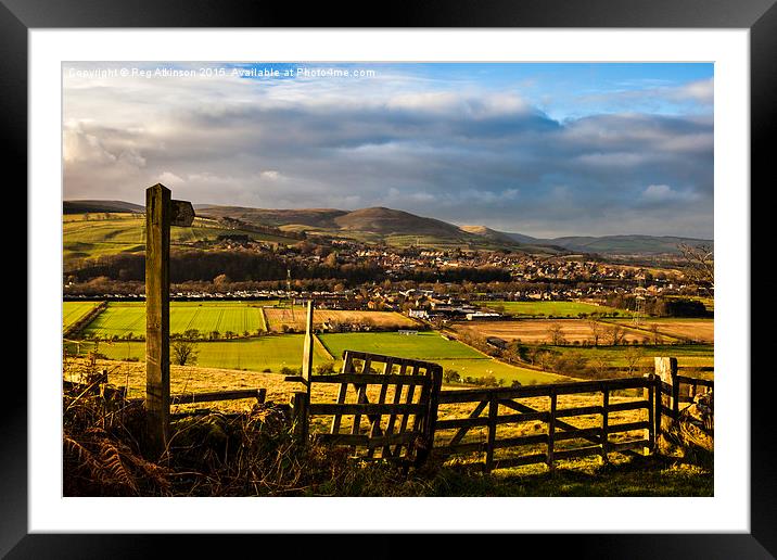  Wooler Village Framed Mounted Print by Reg K Atkinson