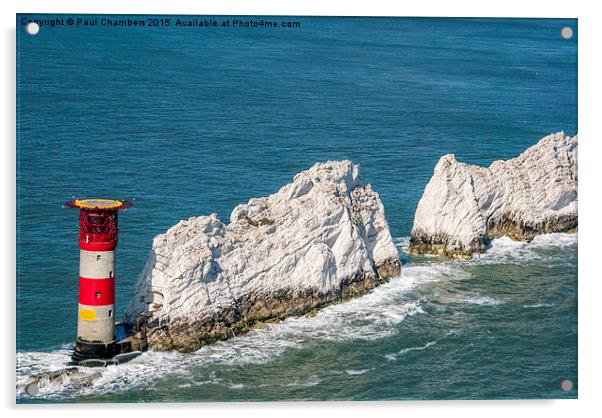  The Needles Lighthouse Acrylic by Paul Chambers