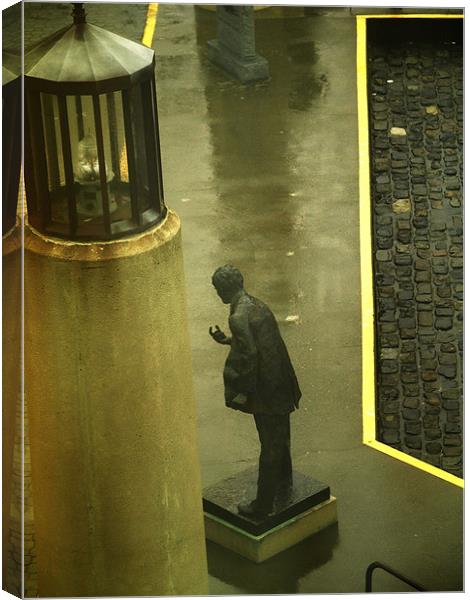 Jack London in the rain Canvas Print by Patti Barrett