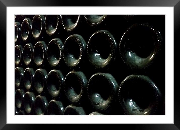  Wine in line Framed Mounted Print by Marinela Feier
