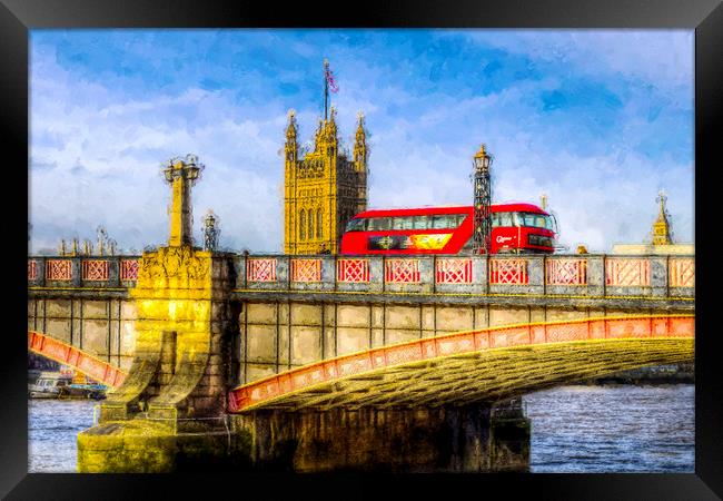 Lambeth Bridge and Westminster Art Framed Print by David Pyatt