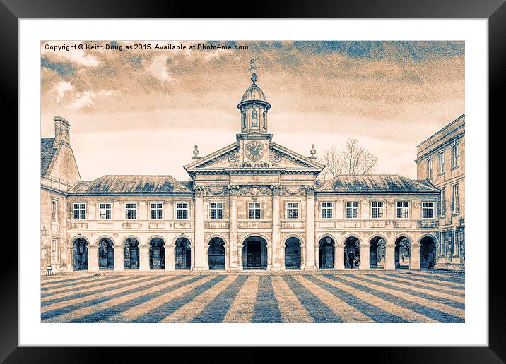 Emmanuel College Framed Mounted Print by Keith Douglas
