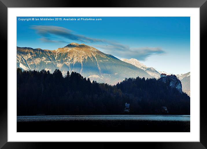 Bled Castle Framed Mounted Print by Ian Middleton