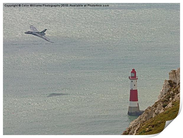   Vulcan XH558 from Beachy Head 8 Print by Colin Williams Photography