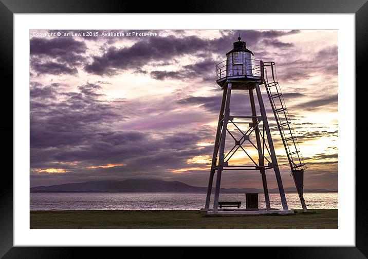  Silloth Lighthouse Framed Mounted Print by Ian Lewis