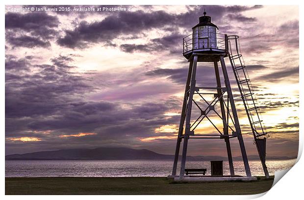  Silloth Lighthouse Print by Ian Lewis