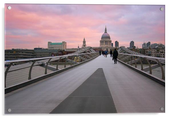  London Sunrise Acrylic by Mark Tomlinson