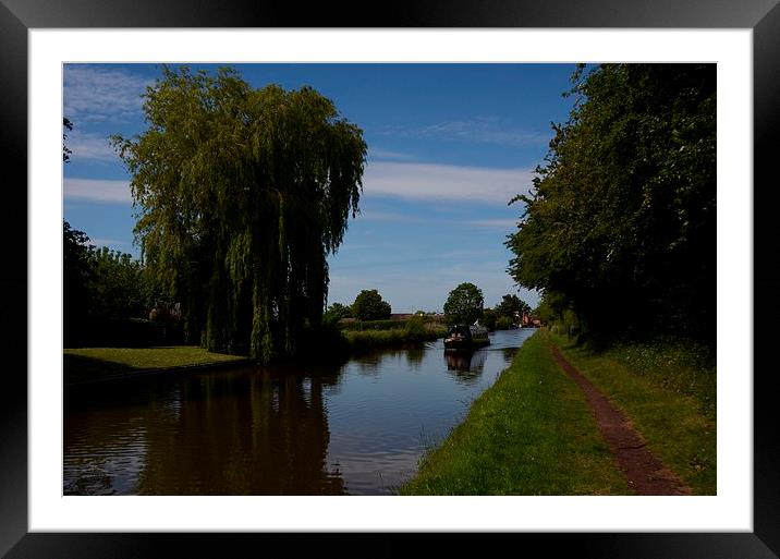  Rural Idyll On The Canal Framed Mounted Print by Malcolm Snook