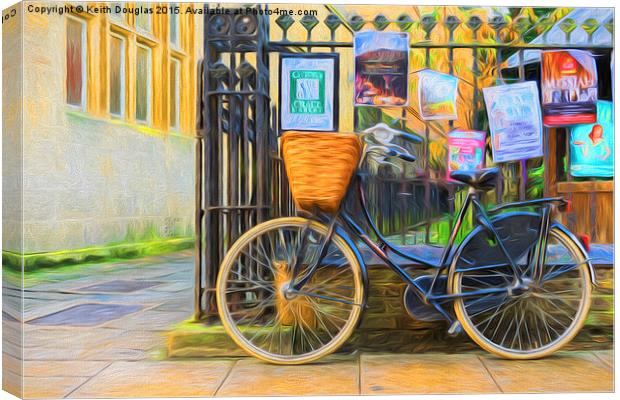 Bike and Basket Canvas Print by Keith Douglas