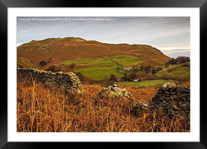 Hallin Fell - Ullswater Framed Mounted Print by David Lewins (LRPS)