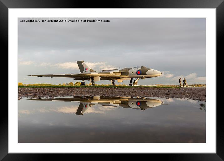  Vulcan Bomber Reflections Framed Mounted Print by Alison Jenkins