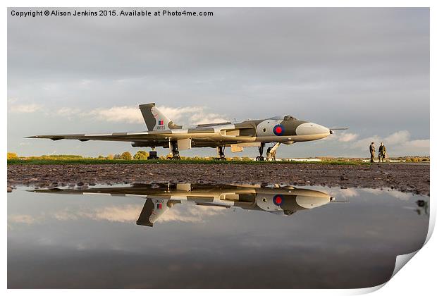  Vulcan Bomber Reflections Print by Alison Jenkins