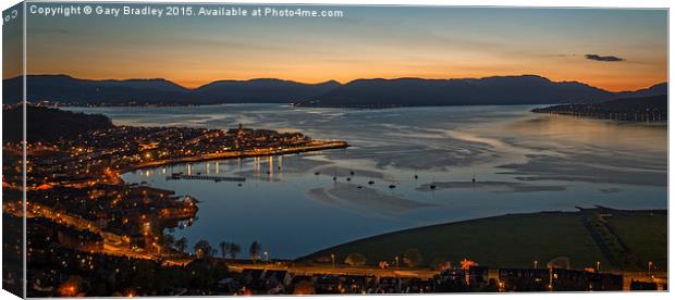  Dusk Falls over the River Clyde at Cardwell Bay G Canvas Print by GBR Photos
