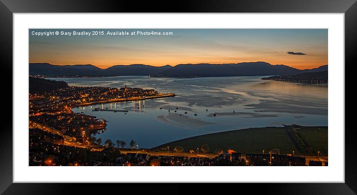  Dusk Falls over the River Clyde at Cardwell Bay G Framed Mounted Print by GBR Photos