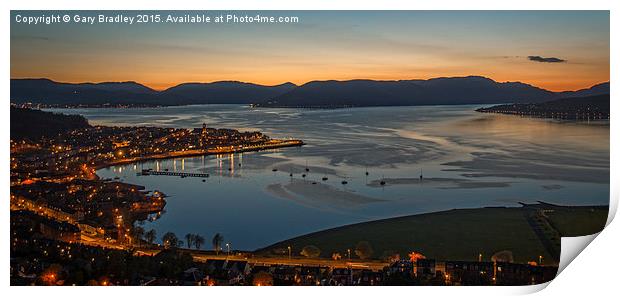  Dusk Falls over the River Clyde at Cardwell Bay G Print by GBR Photos