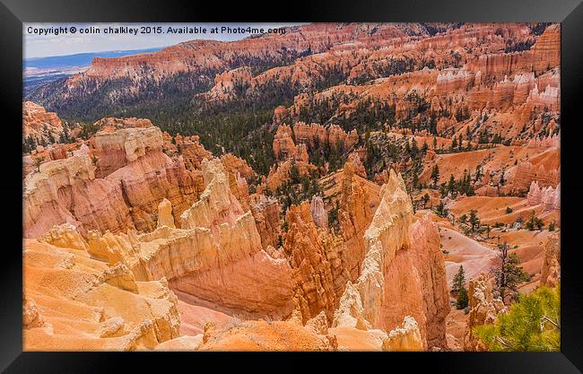   Bryce Canyon - USA Framed Print by colin chalkley