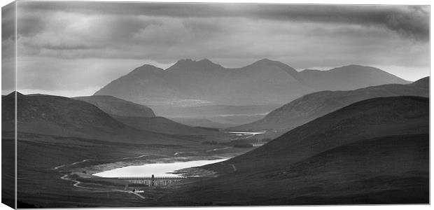  Loch Glascarnoch And An Teallach Canvas Print by Macrae Images