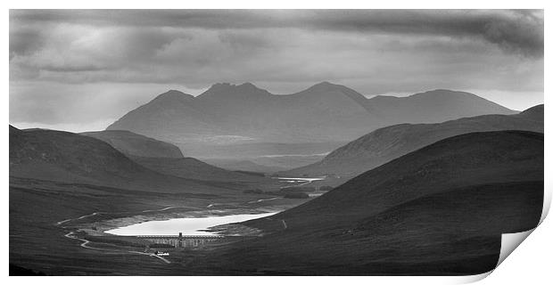  Loch Glascarnoch And An Teallach Print by Macrae Images