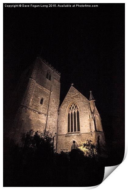  Dorchester Abbey at night Print by Dave Fegan-Long