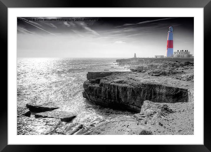  Portland Bill 5 BW Framed Mounted Print by Colin Williams Photography