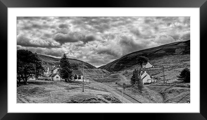 The way out of town - B&W Framed Mounted Print by Tom Gomez