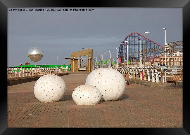  South Promenade Blackpool. Framed Print by Lilian Marshall