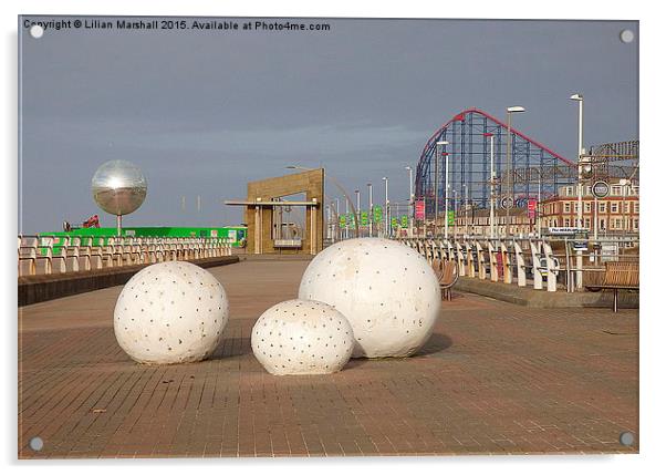  South Promenade Blackpool. Acrylic by Lilian Marshall