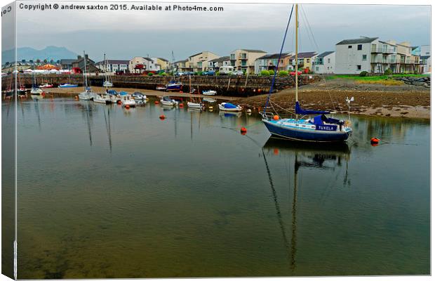  PORTH BOATS Canvas Print by andrew saxton