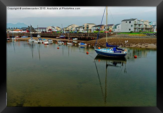  PORTH BOATS Framed Print by andrew saxton