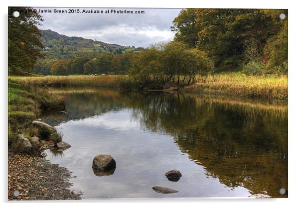  River Brathay Acrylic by Jamie Green
