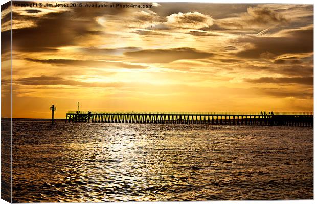 The old wooden pier Canvas Print by Jim Jones
