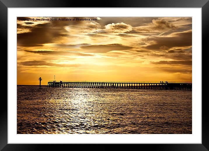  The old wooden pier Framed Mounted Print by Jim Jones