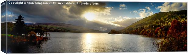  Loch Tay Sunset Canvas Print by Alan Simpson