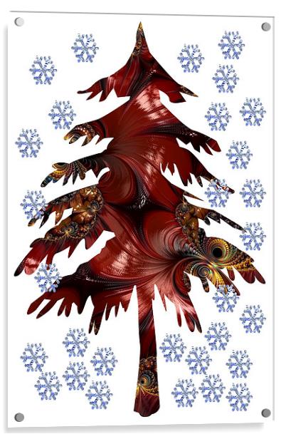 Christmas Fractal Acrylic by Steve Purnell