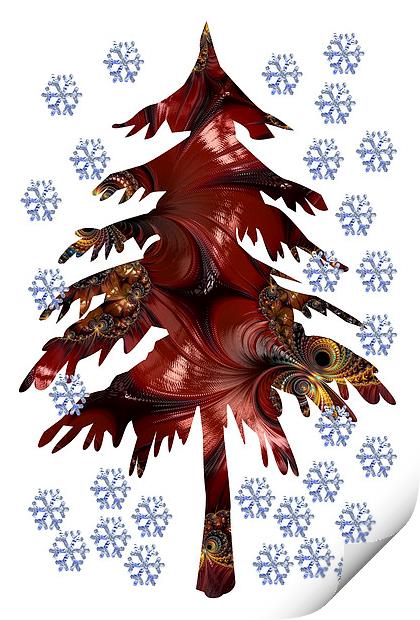 Christmas Fractal Print by Steve Purnell