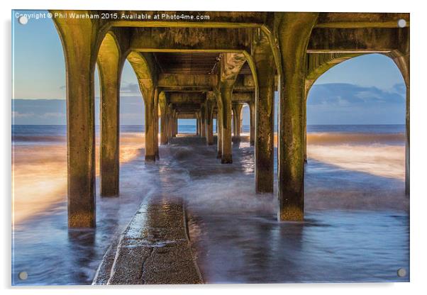  Under the pier at Boscombe Acrylic by Phil Wareham