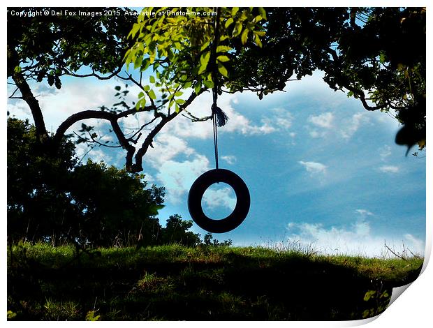  Tyre swing Print by Derrick Fox Lomax