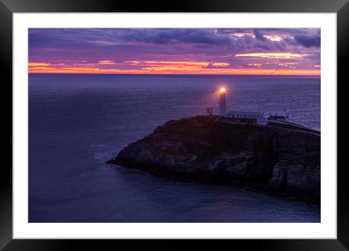 South Stack lighthouse Framed Mounted Print by Thomas Schaeffer