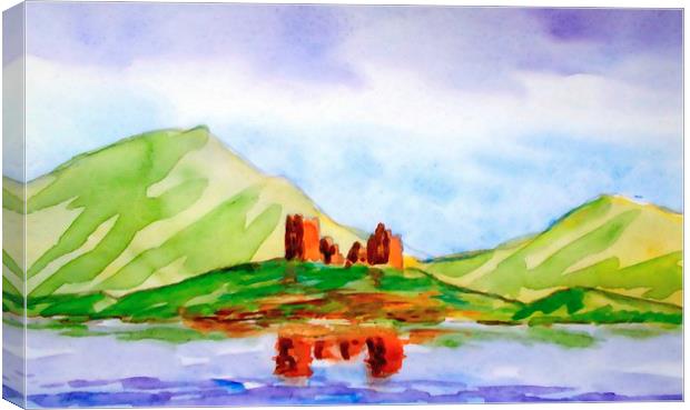 colorful highlands-scotland Canvas Print by dale rys (LP)