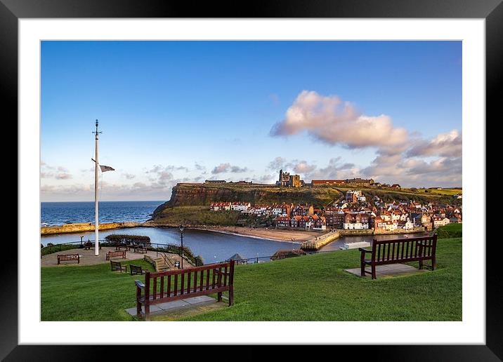 Whitby harbour Framed Mounted Print by Kevin Tate