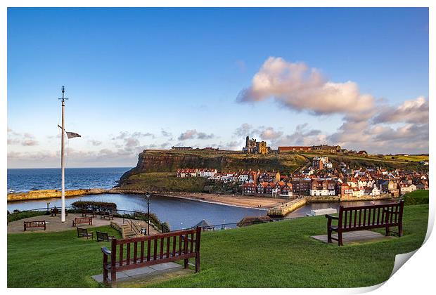 Whitby harbour Print by Kevin Tate