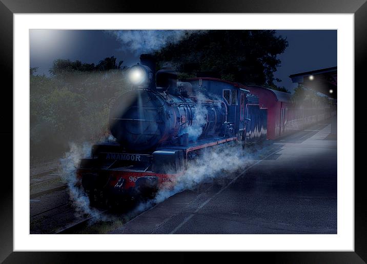  The night train. Framed Mounted Print by John Allsop