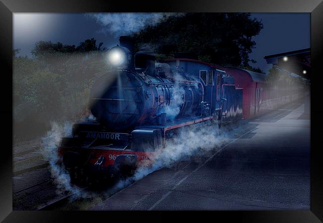  The night train. Framed Print by John Allsop