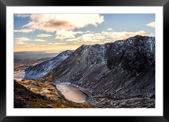 Dow Crags and Goat Water, Lake District  Framed Mounted Print by Imran Mirza