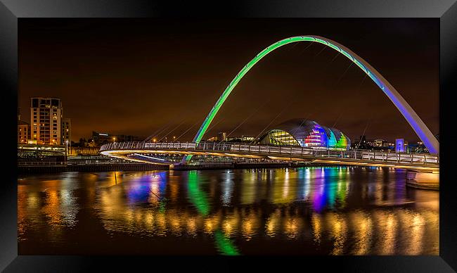 Millennium Bridge, Newcastle Framed Print by Kevin Tate