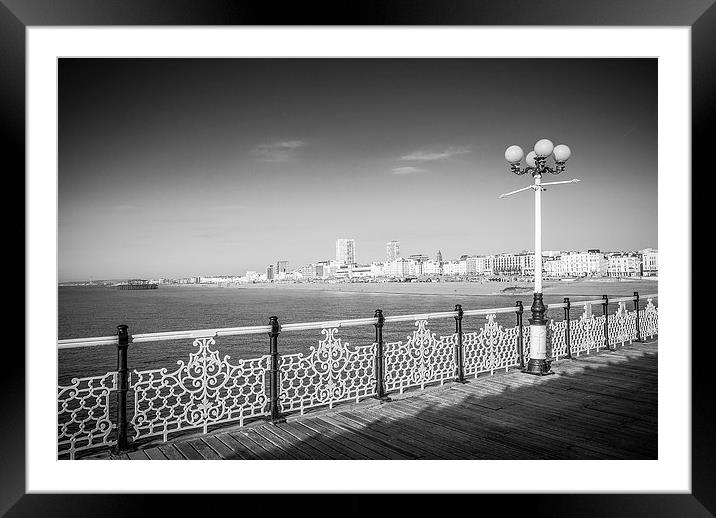 Brighton Pier to the Shore Framed Mounted Print by Malcolm McHugh