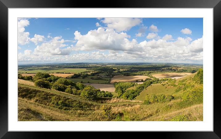 Rackham Hill to the North Downs Framed Mounted Print by Malcolm McHugh