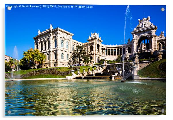   Palais Longchamp - Marseille Acrylic by David Lewins (LRPS)